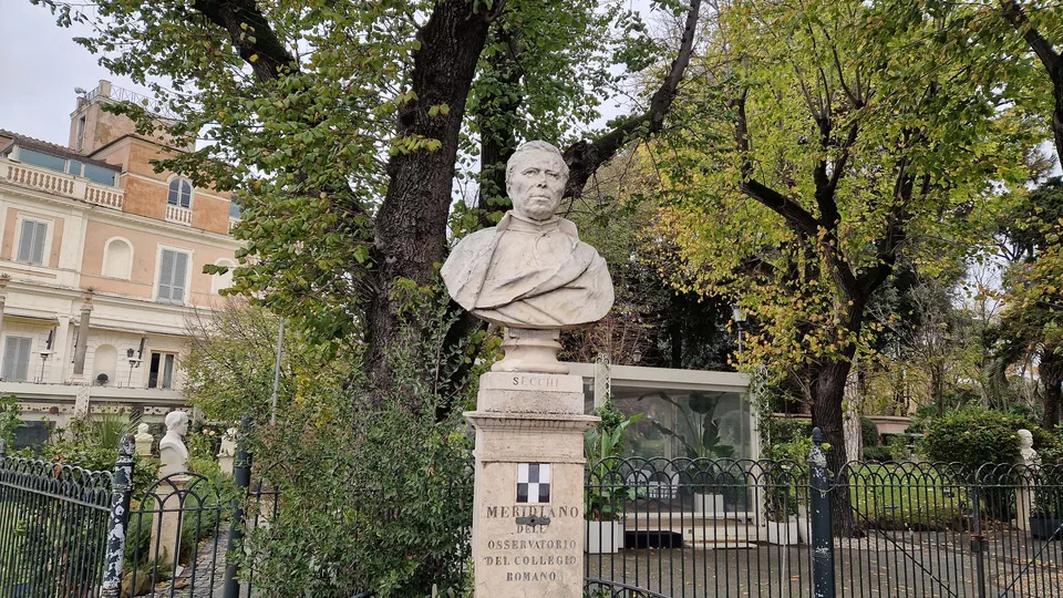 Bust of Angelo Secchi in Pincio gardens