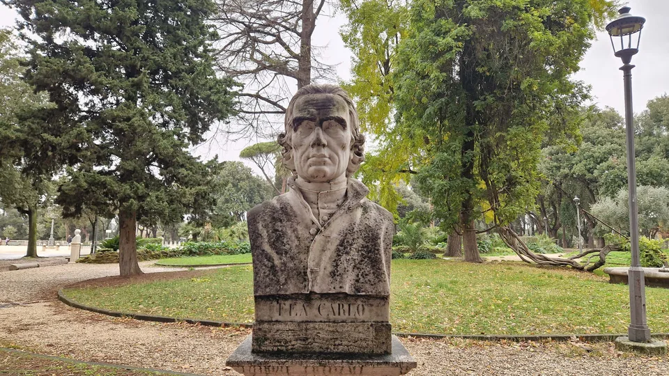 Bust of Carlo Fea in Pincio gardens