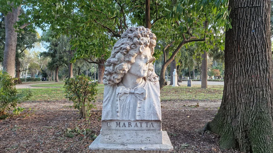 Bust of Carlo Maratta in Pincio gardens