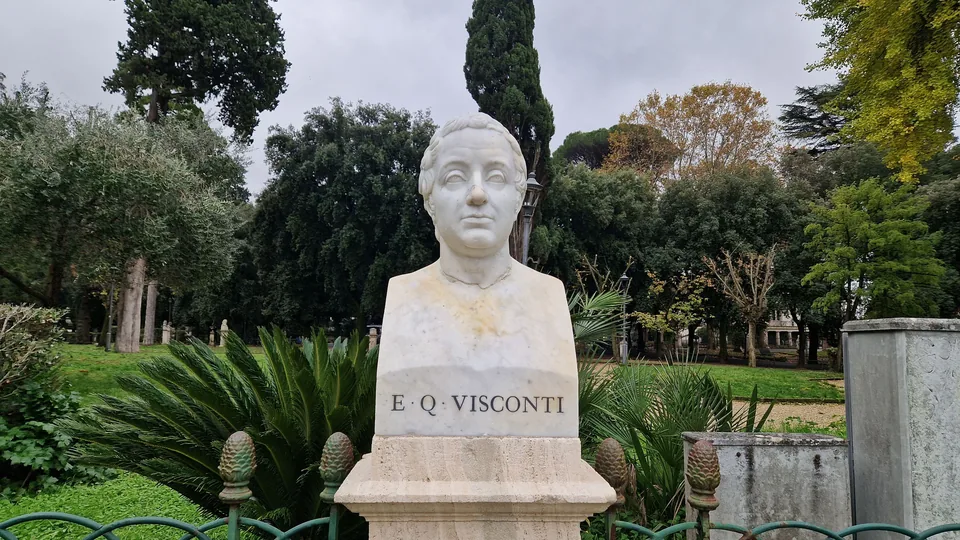 Bust of Ennio Quirino Visconti in Pincio gardens