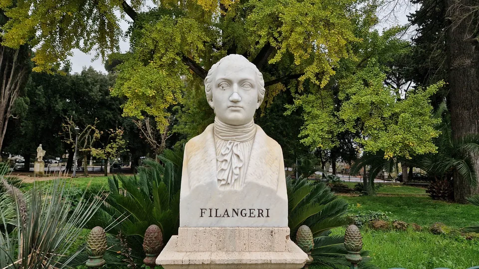 Bust of Gaetano Filangieri in Pincio gardens