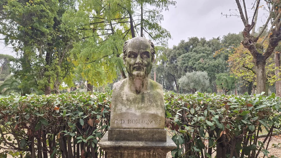Bust of Gian Domenico Romagnosi in Pincio gardens