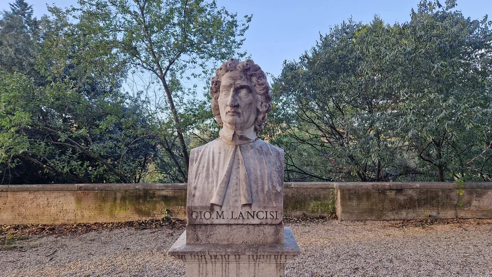 Bust of Giovanni Maria Lancisi in Pincio gardens