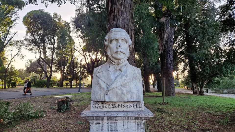 Bust of Giuseppe Pisanelli in Pincio gardens