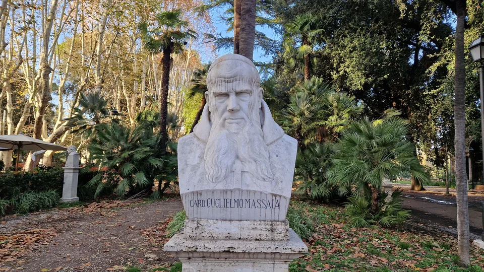 Bust of Guglielmo Massaia in Pincio gardens