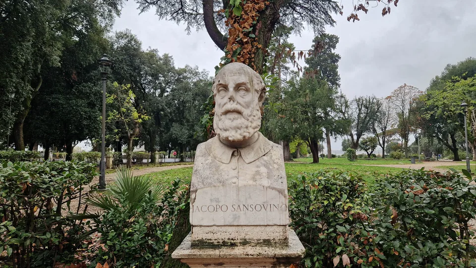 Bust of Jacopo Sansovino in Pincio gardens