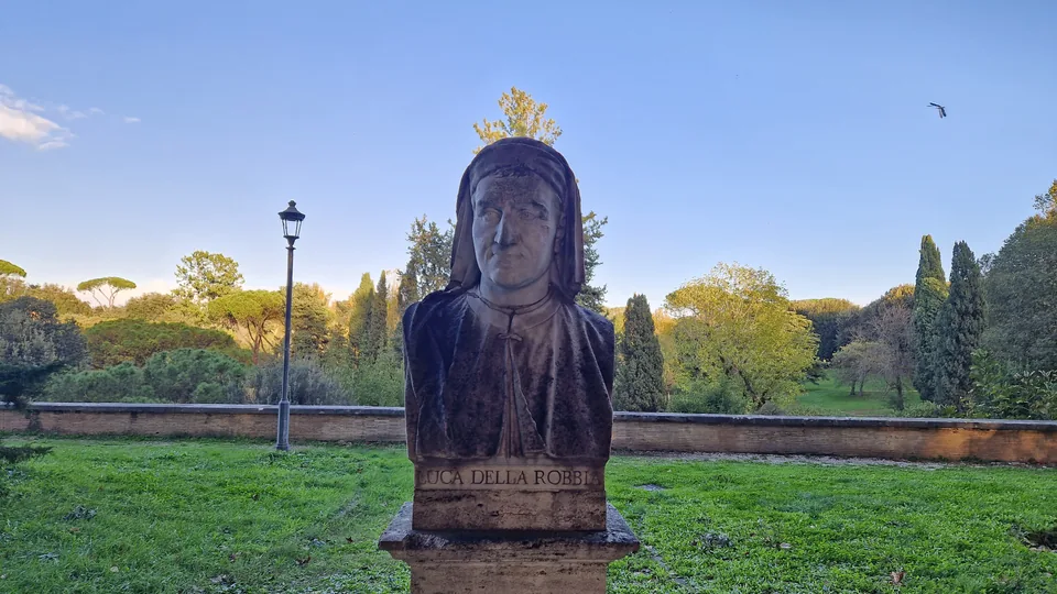 Bust of Luca della Robbia in Pincio gardens
