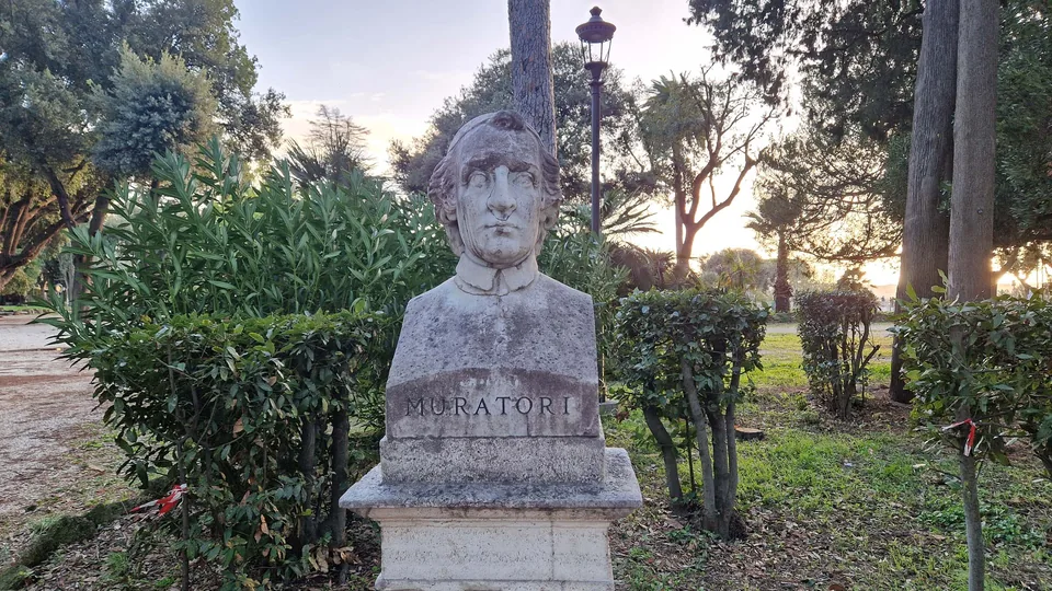 Bust of Ludovico Antonio Muratori in Pincio gardens