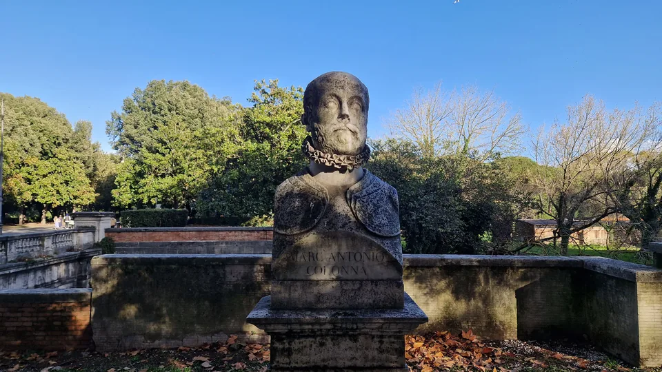 Bust of Marcantonio Colonna in Pincio gardens