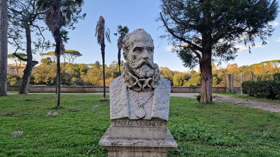 Bust of Paolo Veronese in Pincio gardens