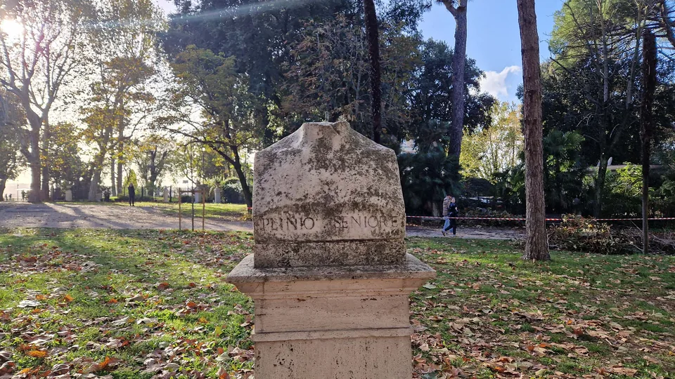 Bust of Pliny the Elder in Pincio gardens