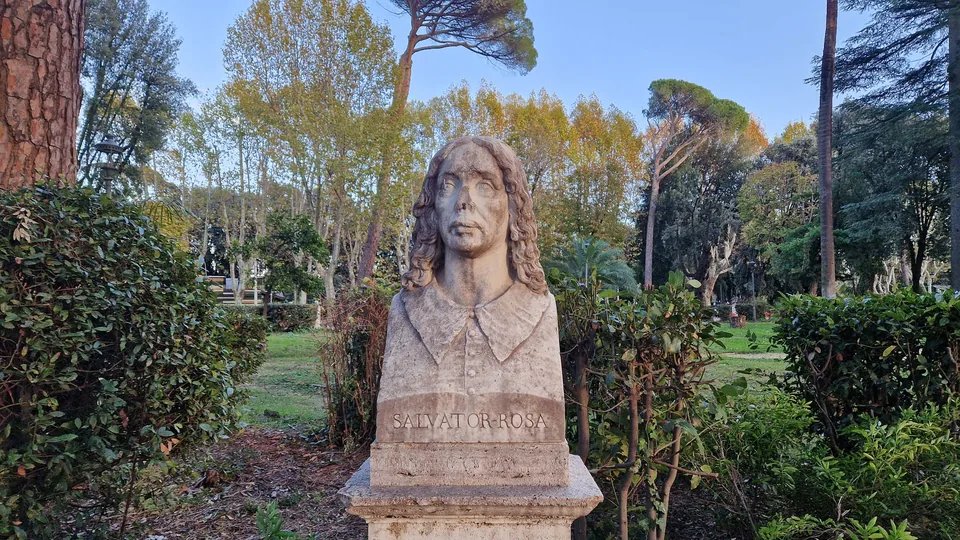 Bust of Salvator Rosa in Pincio gardens