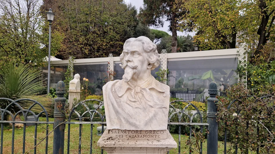 Bust of Salvatore Greco dei Chiaramonte in Pincio gardens