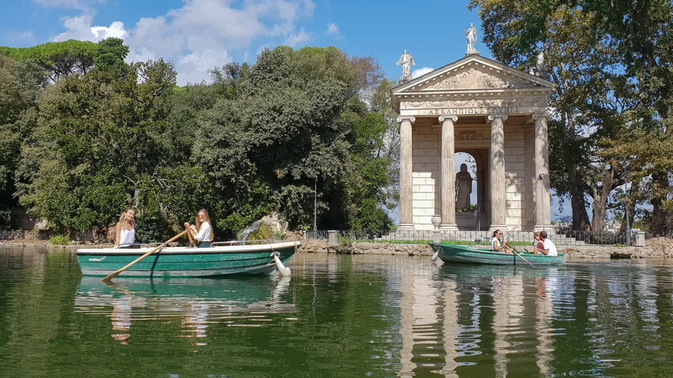 Temple of Aesculapius in Lake garden